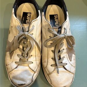 Golden Goose White and Gray Sneakers sz 38